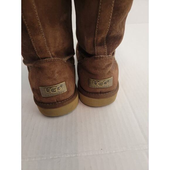 UGG Australia Boots Womens Sz 9 Brown 5358 Messenger Suede Cargo Chestnut - Picture 7 of 12